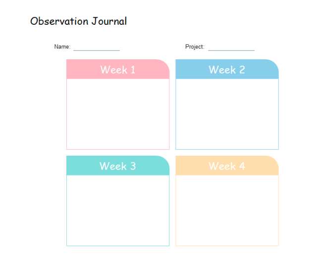Observation Chart Templates Printable And Editable Edraw