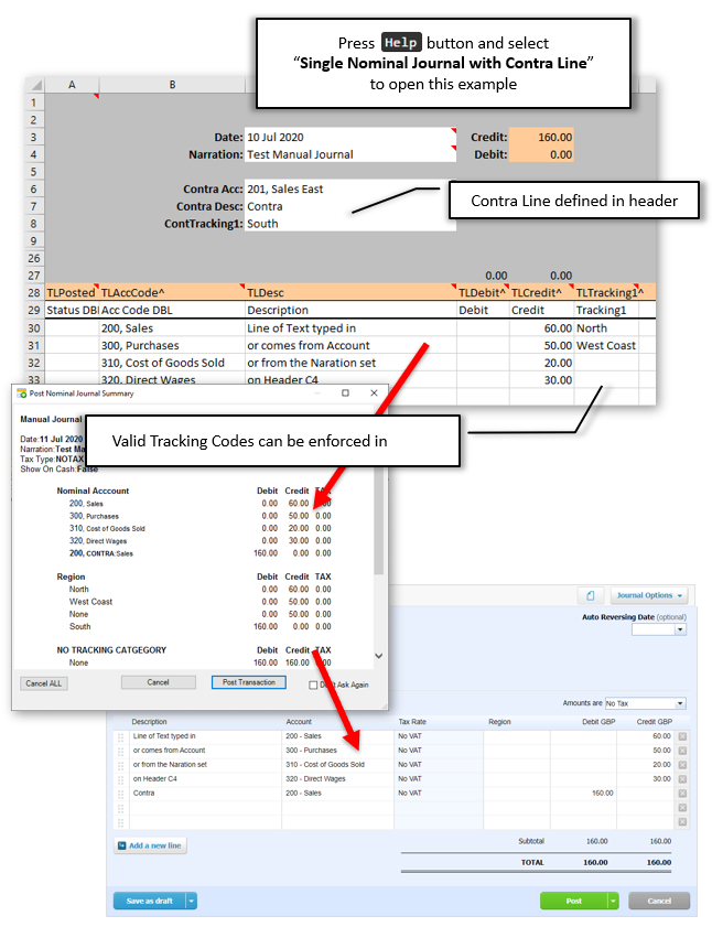 PostTrans For Xero Import Manual Journals