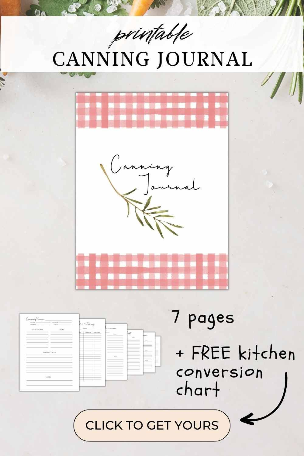 Canning journal template journal templates