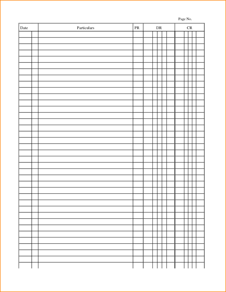 Printable General Journal Template