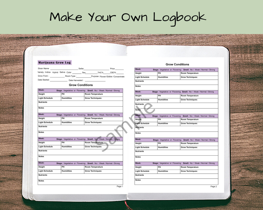 Printable Grow Room Journal Template