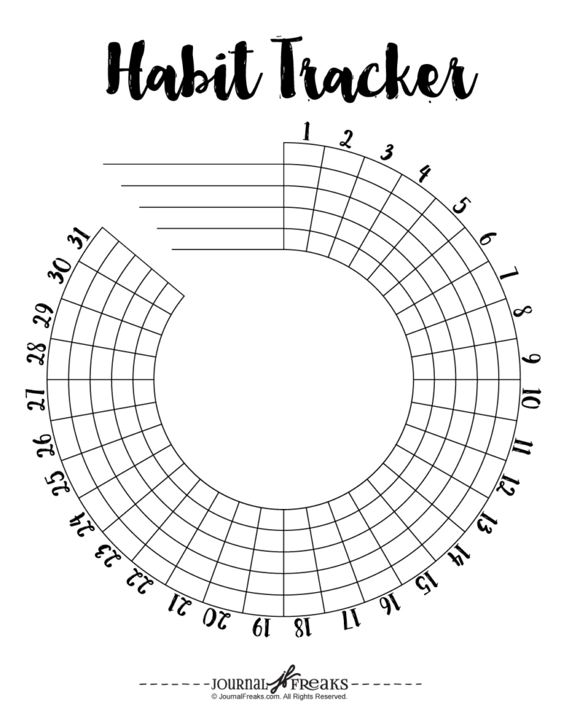 Printable Habit Tracker Bullet Journal Printable Word Searches
