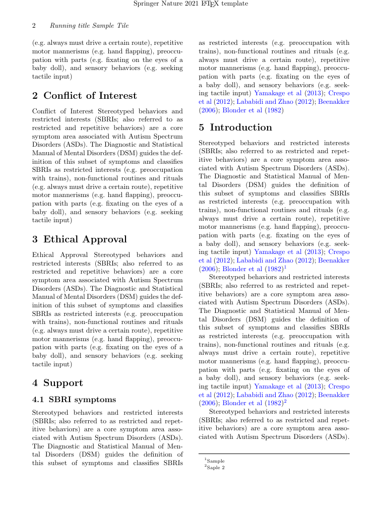 Springer Nature Latex Template