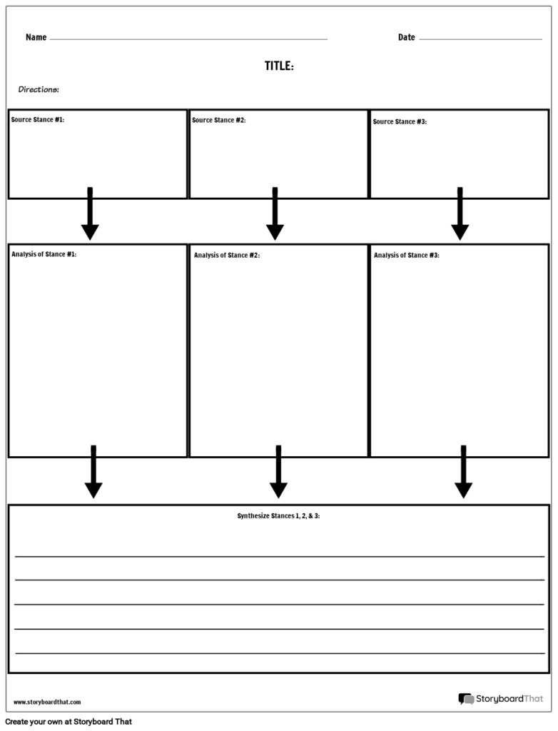 Summary Synthesis Template With Multiple Boxes
