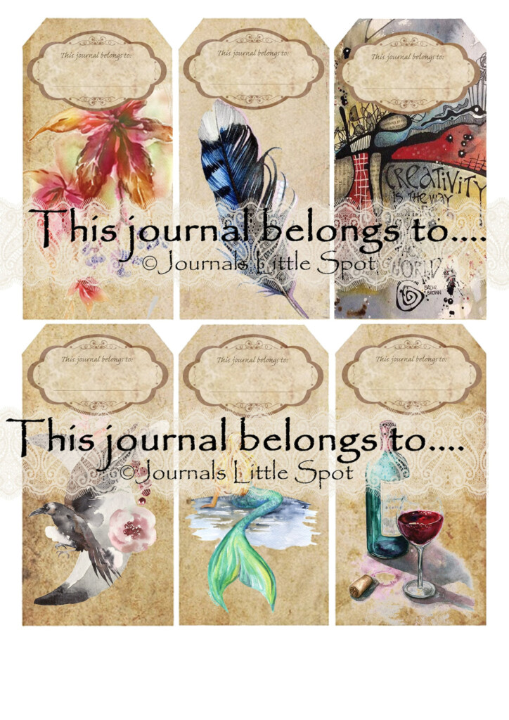 This Journal Belongs To Printable Tags Junk Journal Scrapbook Diary Etsy
