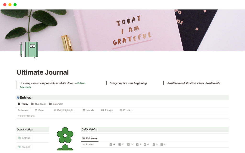 Ultimate Journal Template Notion Marketplace