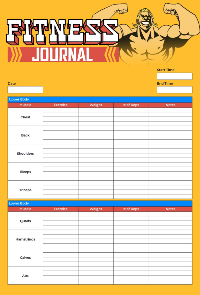 Weight Journal Templates 10 Free PDF Printables Printablee