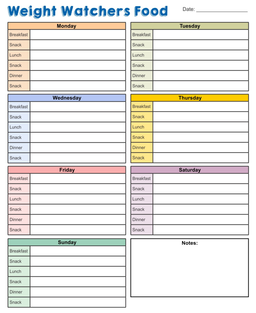 Weight Watchers Journal 10 Free PDF Printables Printablee