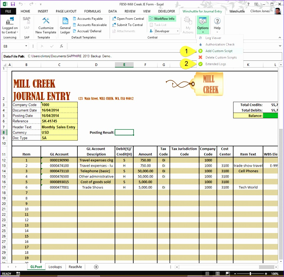14 General Journal Excel Template Excel Templates
