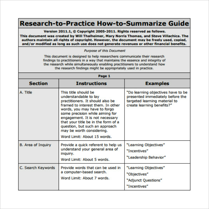 19 Article Summary Templates PDF DOC