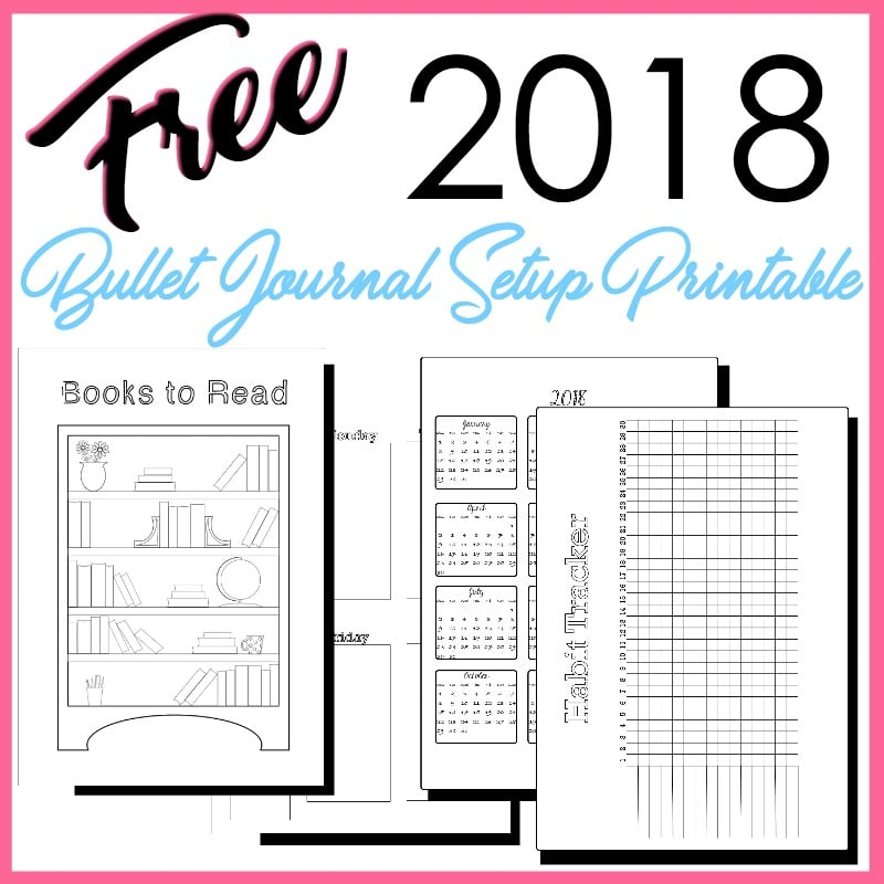 2018 Bullet Journal Setup Free Printable The Petite Planner