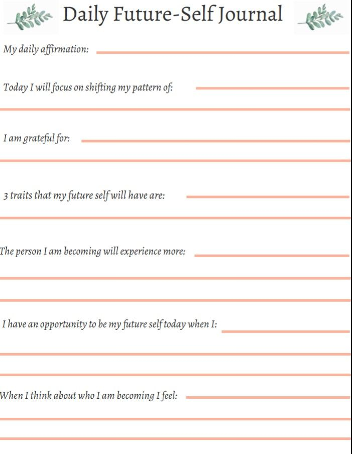 3 3 Future Self Daily Journal Prompt Letter To Future Self Gratitude 