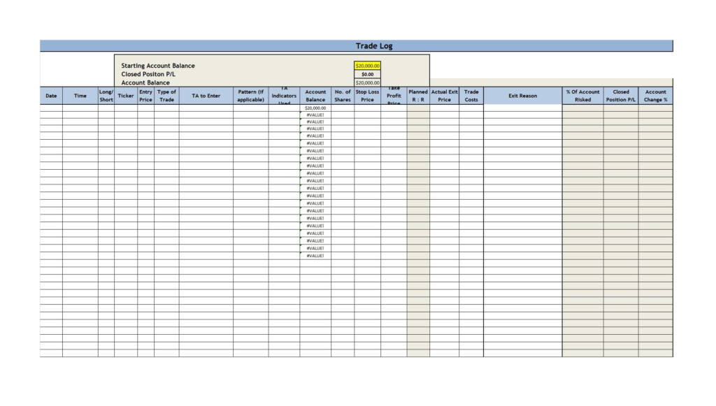 40 Free Trading Journal Templates Excel PDF TemplateArchive