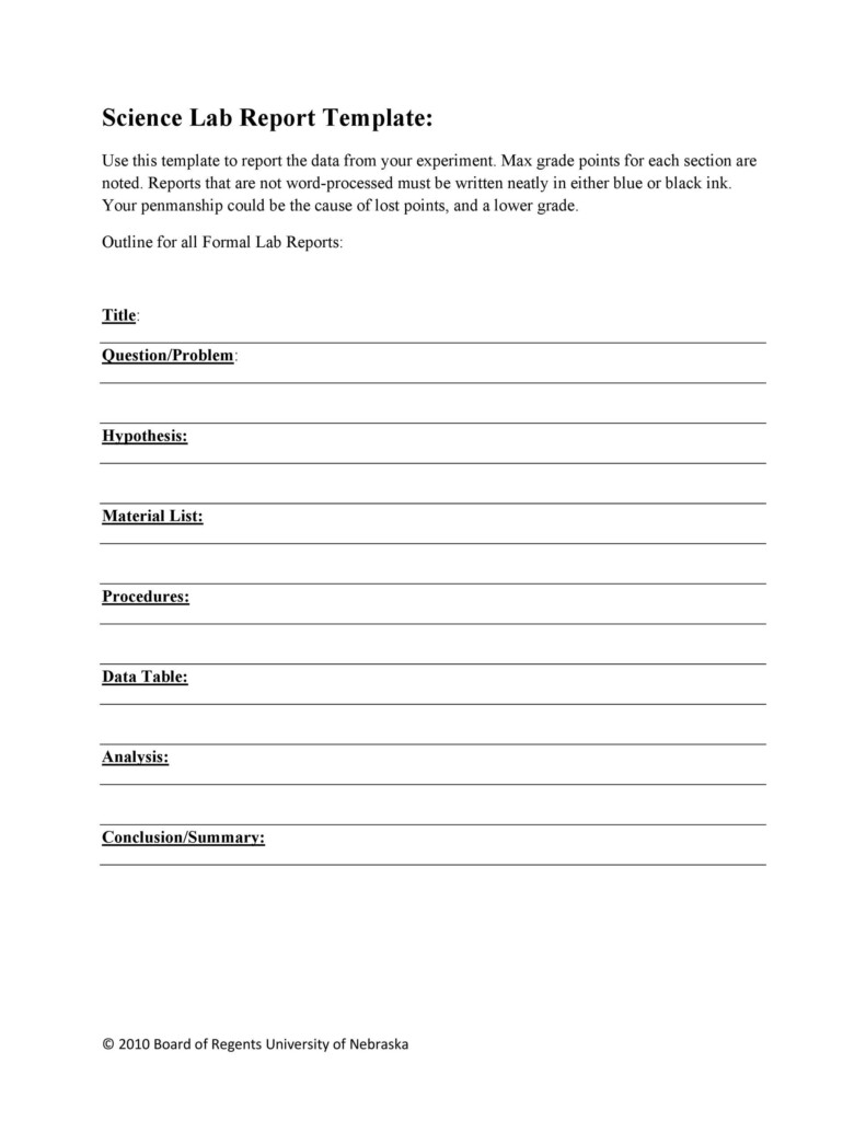 40 Lab Report Templates Format Examples TemplateLab