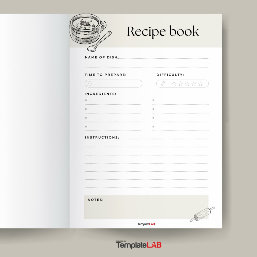 42 Perfect Cookbook Templates Recipe Book Recipe Cards 