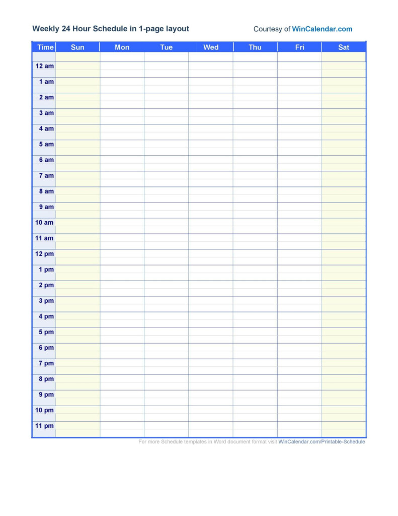 43 Effective Hourly Schedule Templates Excel MS Word TemplateLab