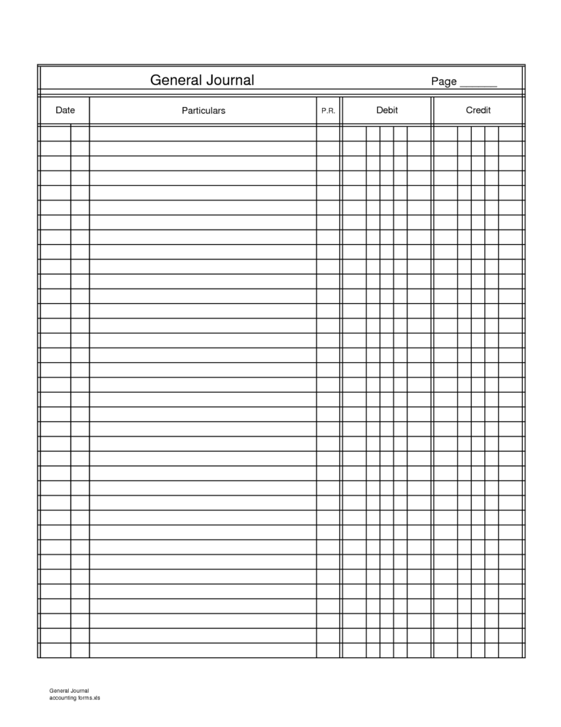 Accounting Journal Template Excelxo
