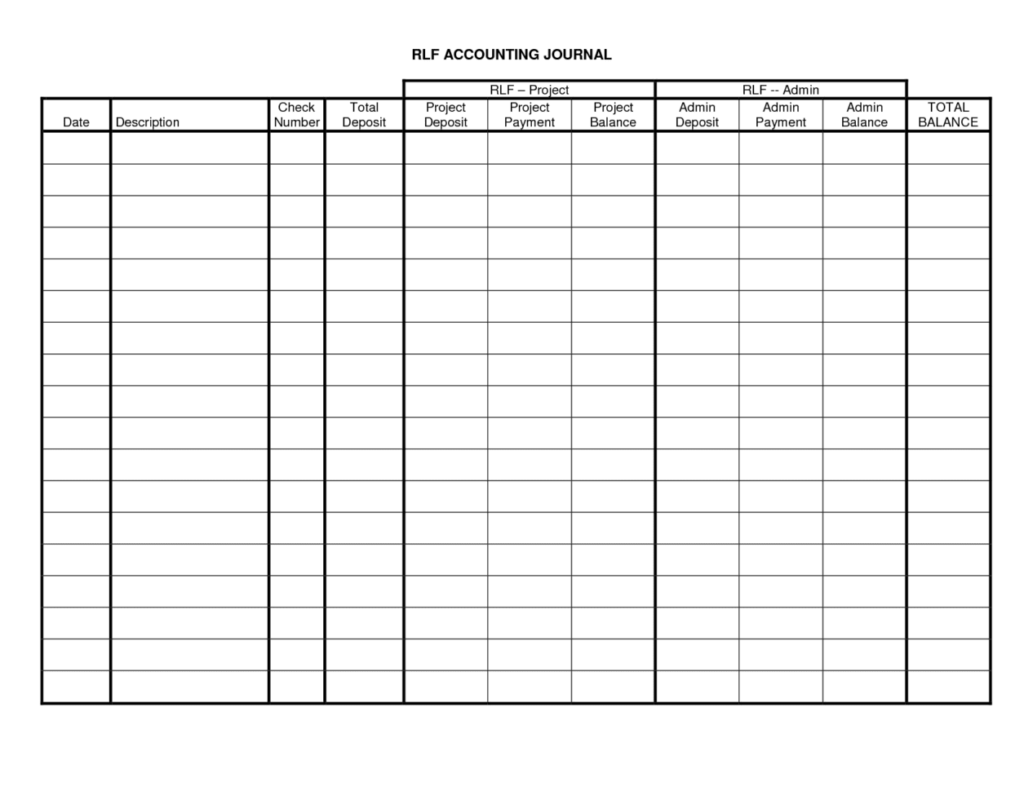 Accounting Journal Template Excelxo