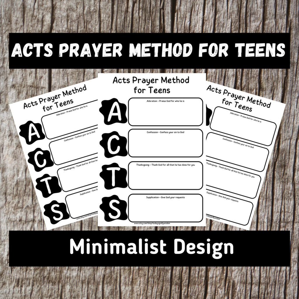Acts Prayer Model Christian Journal Prayer Journal For Teens Acts 