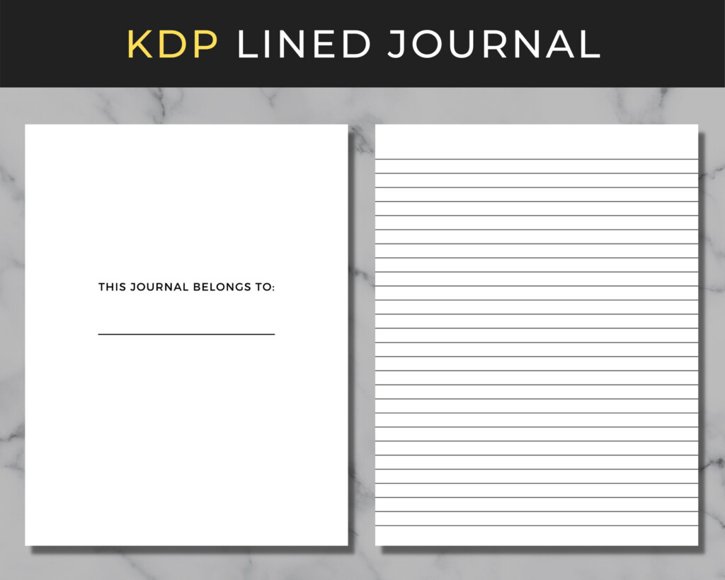 Amazon KDP Interior Template KDP Lined Journal Low Content Etsy
