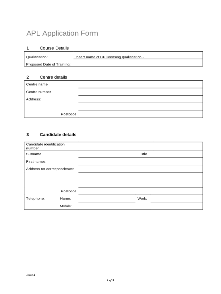 APL Application Doc Template PdfFiller