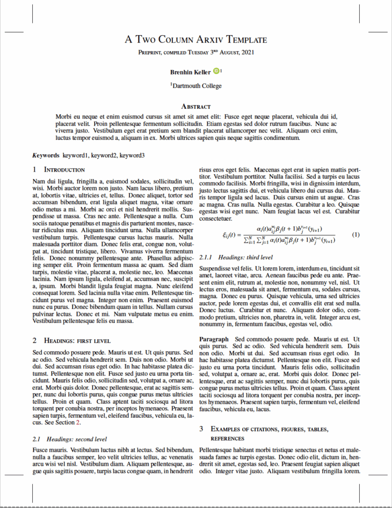 ArXiv Two Column Templates Author Guidelines