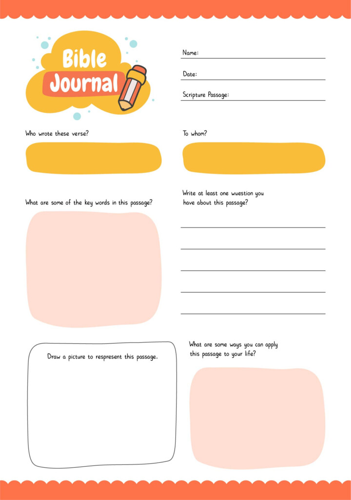 Bible Journal Pages 10 Free PDF Printables Printablee