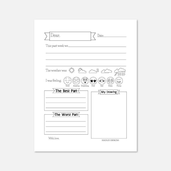 Blank Diary Page For Kids