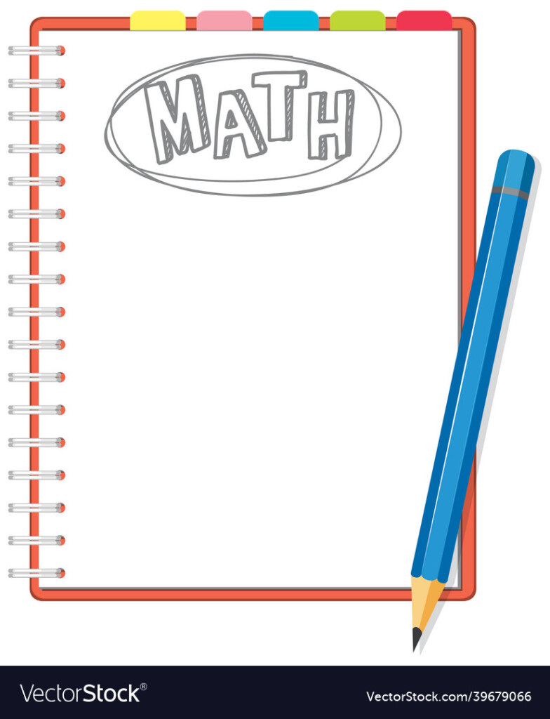 Blank Math Template With Math Tools And Elements Vector Image