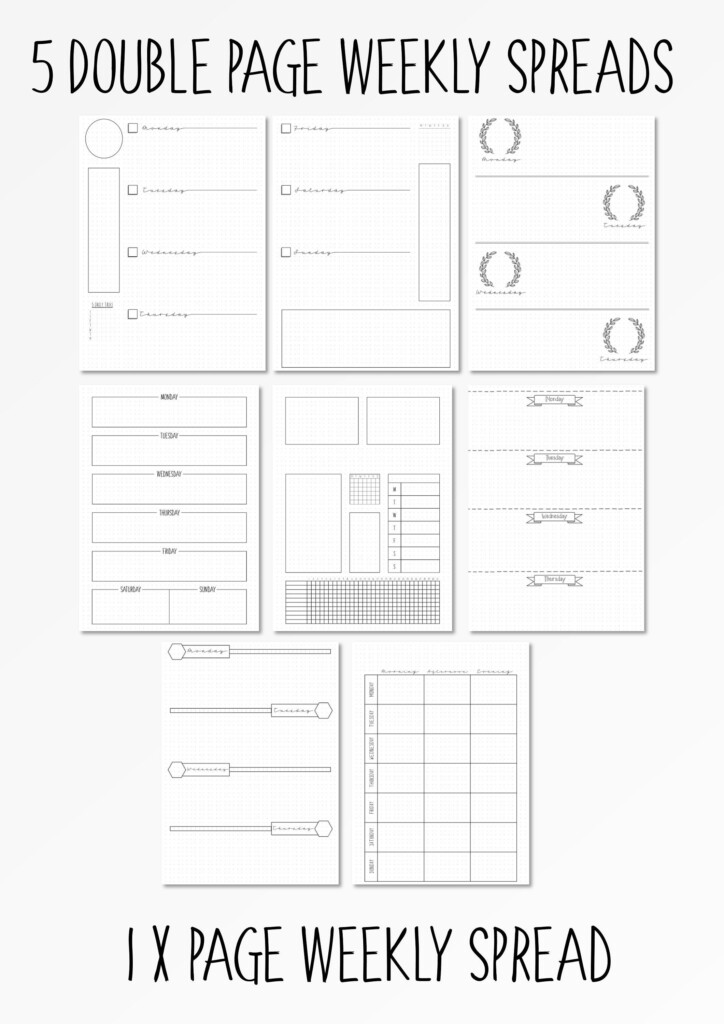 Bullet Journal Weekly Templates Bujo Printable Bullet Bullet Journal 