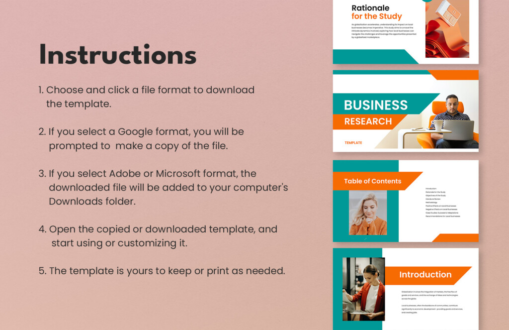Business Research Template In PowerPoint PDF Apple Keynote Download 