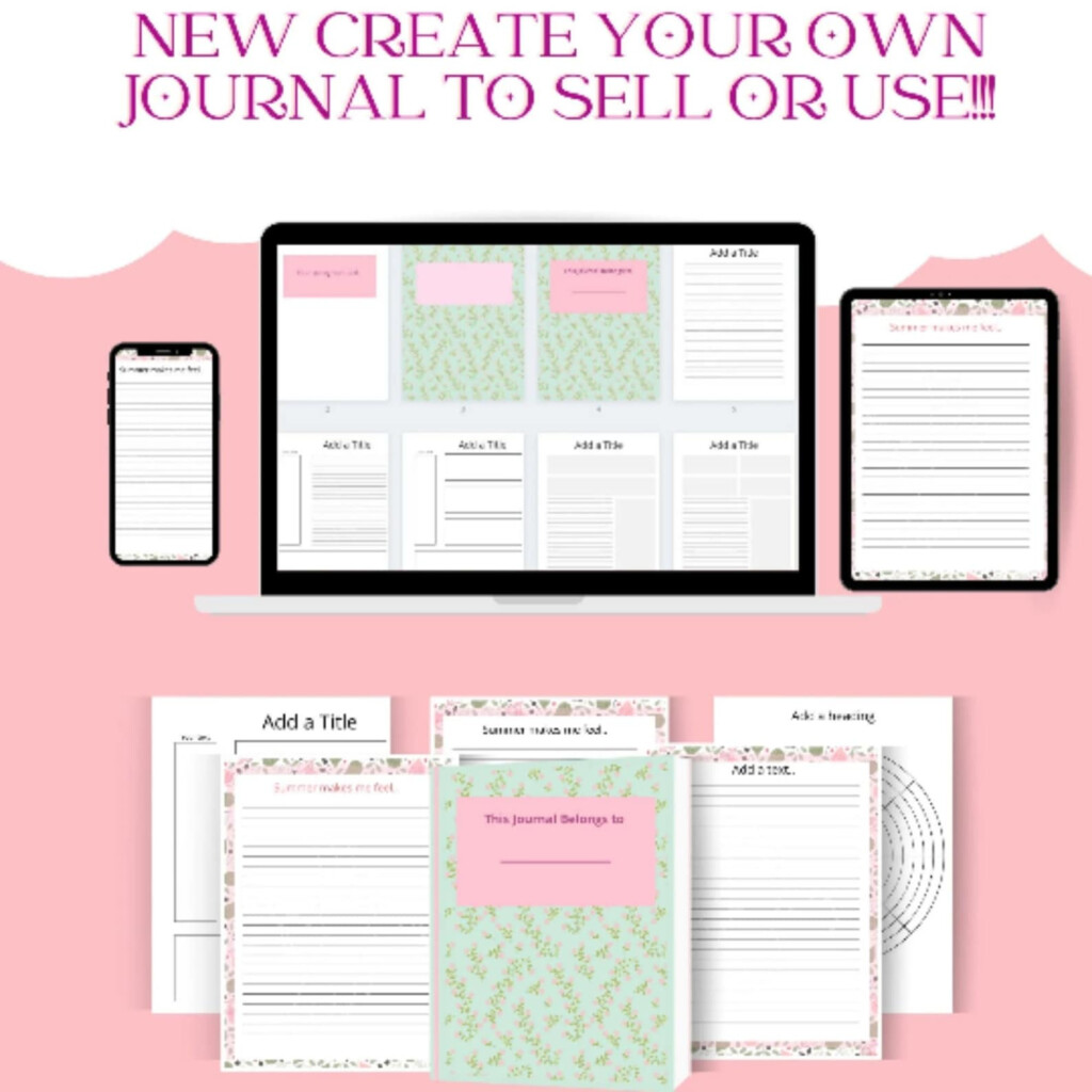 Canva Journal Template Editable Journaling Kit Custom Writing 