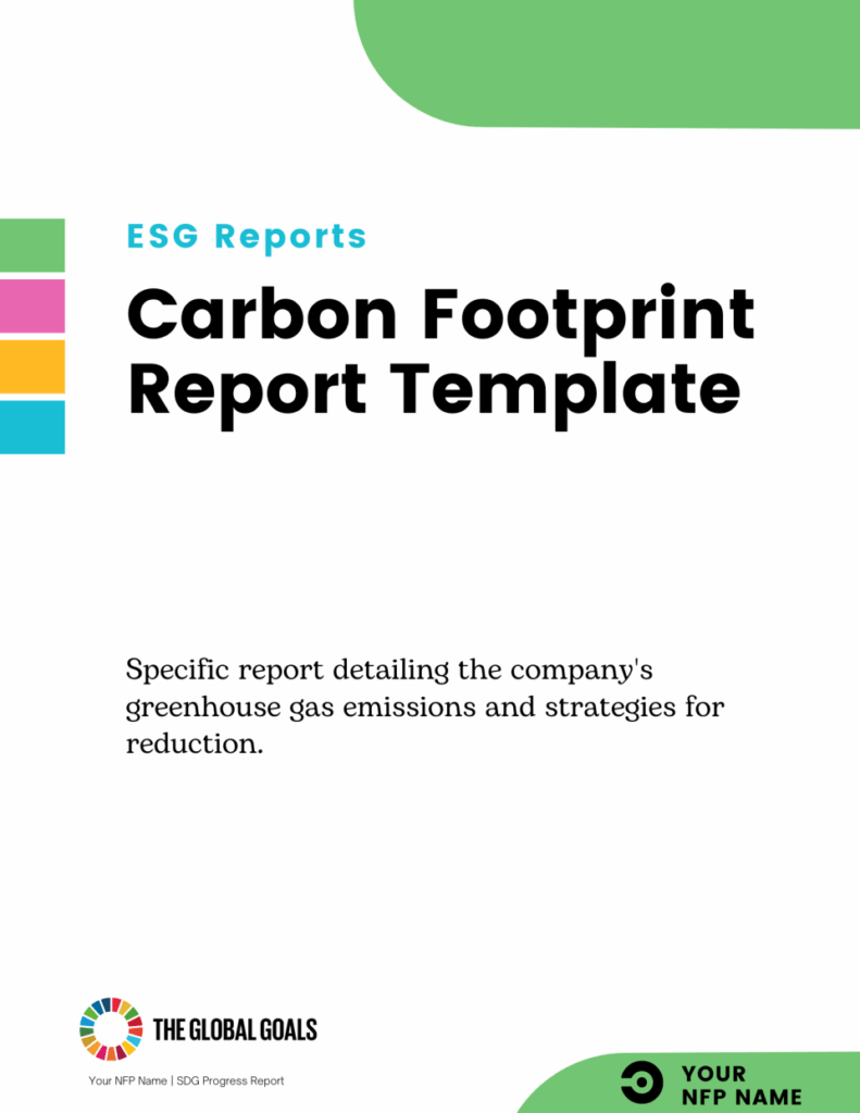 Carbon Footprint Report Template ESG Reports Templates