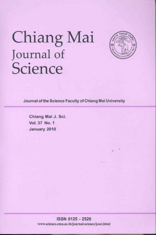 Chiang Mai Journal Of Science 
