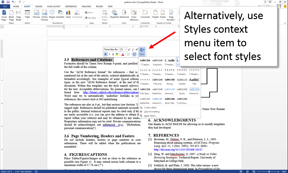 Create An Accessible ACM Submission Using Microsoft Word SIGACCESS