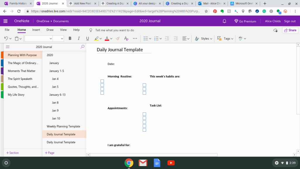 Creating A Digital Journal With Microsoft OneNote GenealogyNow