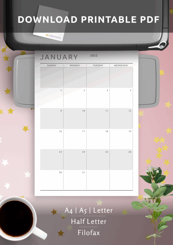 Dated Calendar Template Adena Arabela