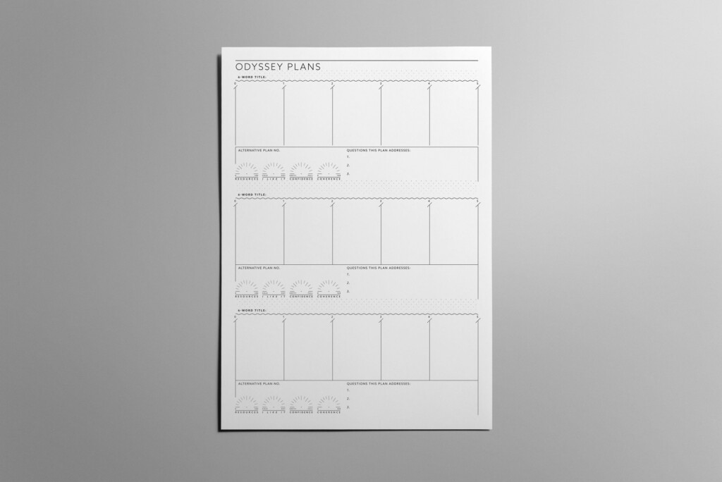 Designing Your Life Printable Pages Good Time Journal Odyssey Plan 