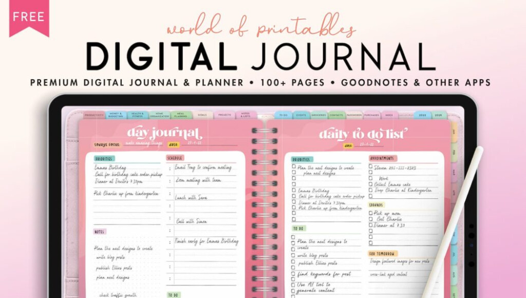 Digital Journal Free 100 Page Journal For 2025 World Of Printables