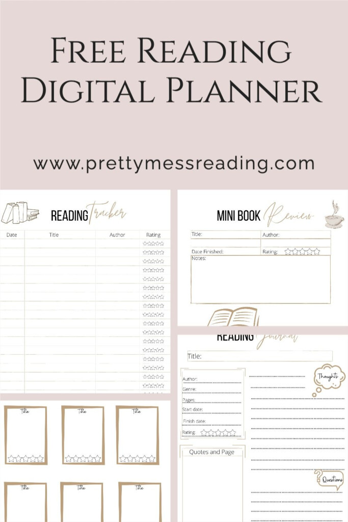 Digital Reading Log To Read Tracker Book Journal Review Template Digi 