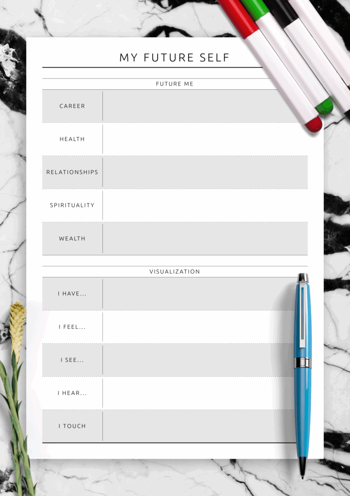 Download Printable My Future Self Template PDF