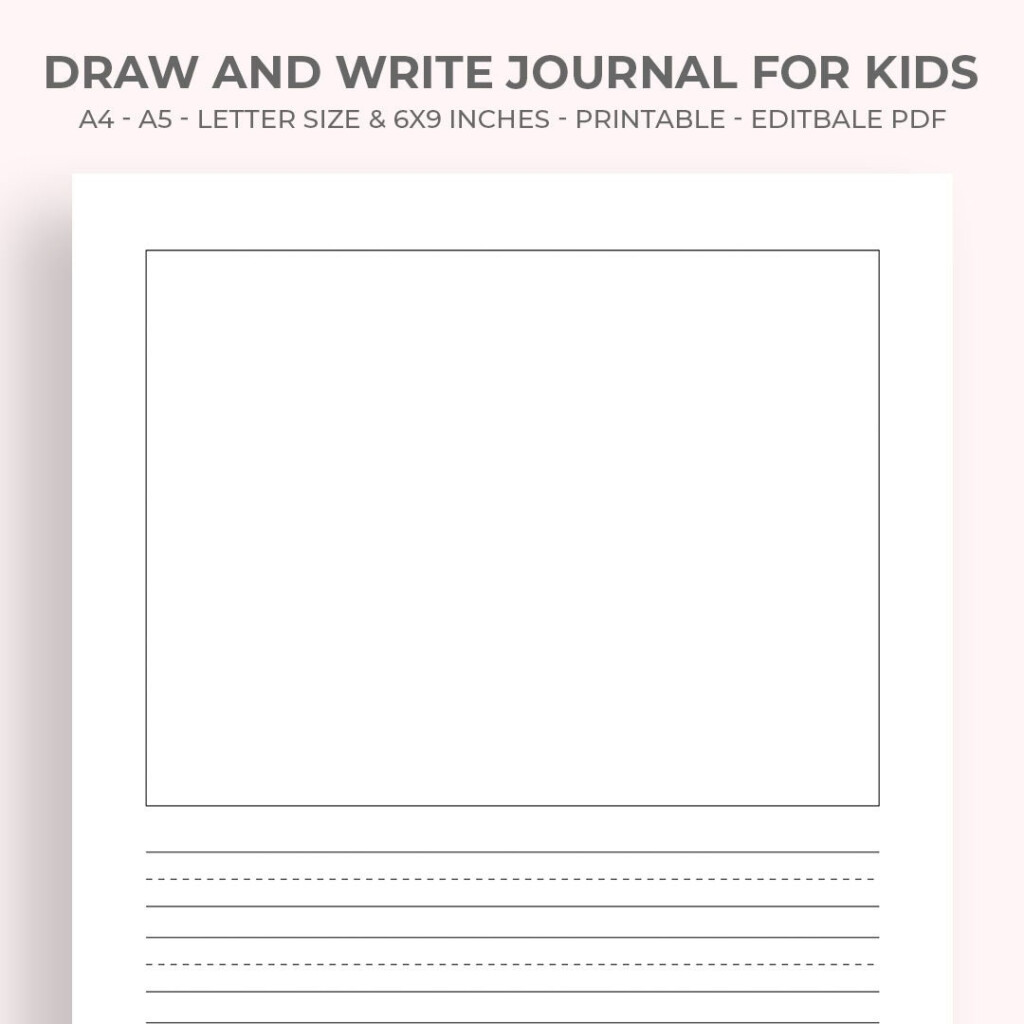 Draw And Write Journal For Kids Drawing Blank Pages For Kids Kids 