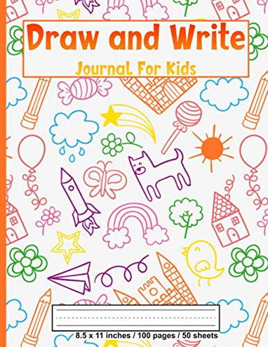 Draw And Write Journal For Kids Primary Composition Dotted Midline 