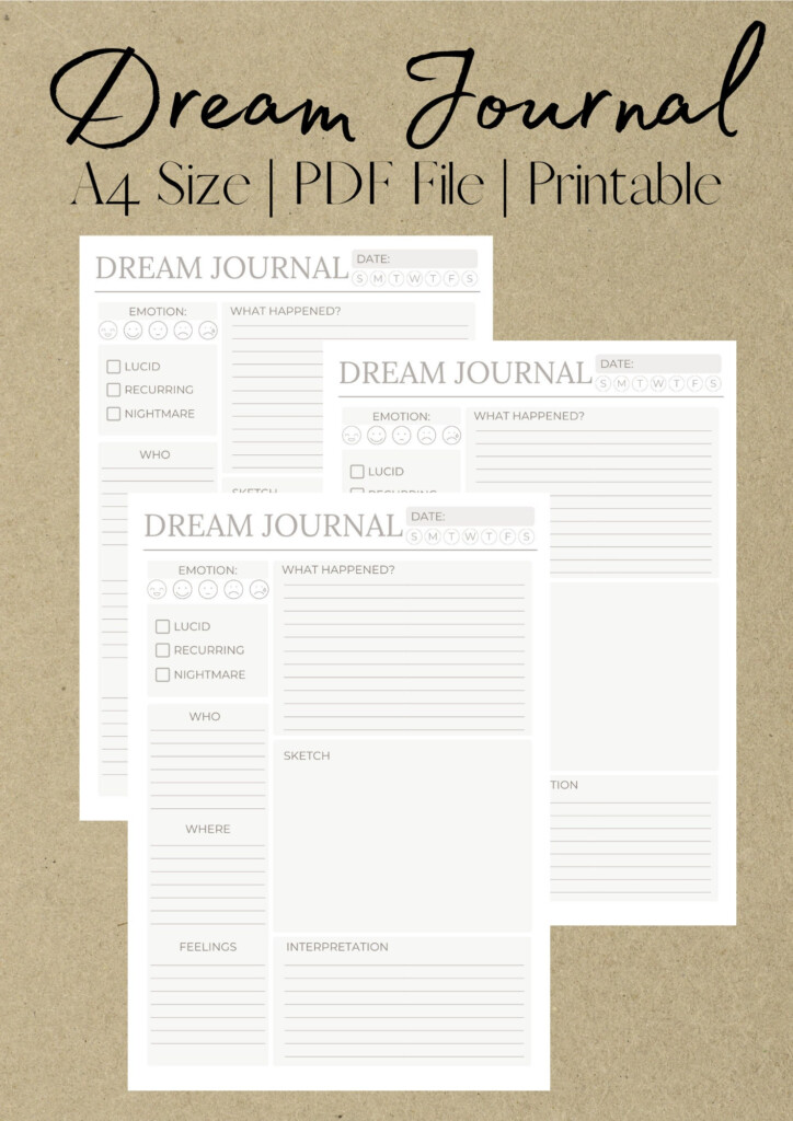 Dream Journal Template