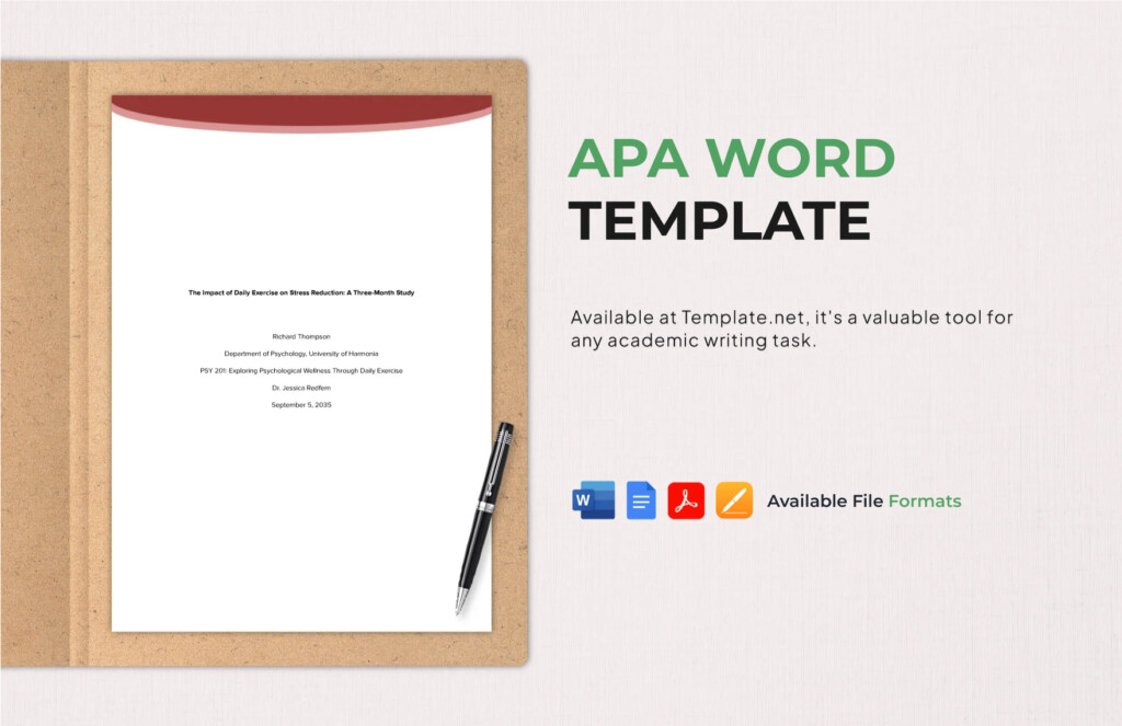 Editable APA Templates In Word To Download