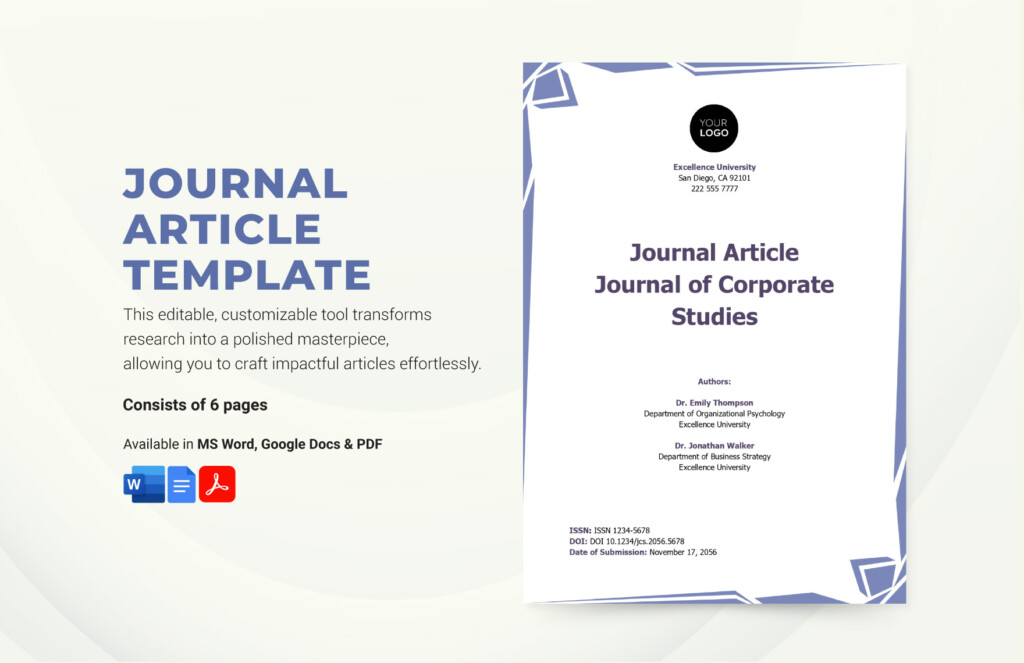 Editable Article Templates In Word To Download