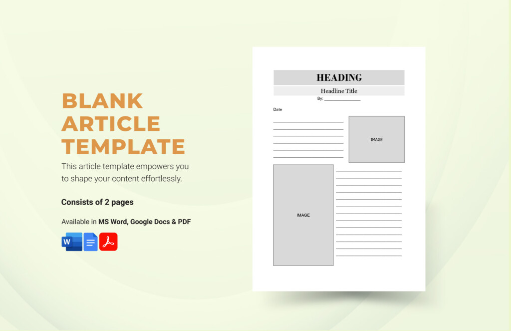 Editable Article Templates In Word To Download