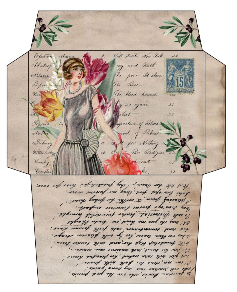 Envelope Templates Elaine Howlin In 2021 Envelope Template Vintage 