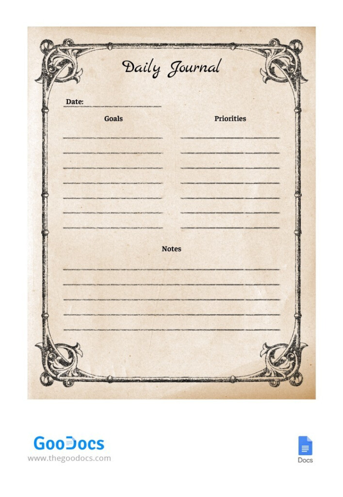 Explore This Collection Of Free Aesthetic Journal Templates In Google 