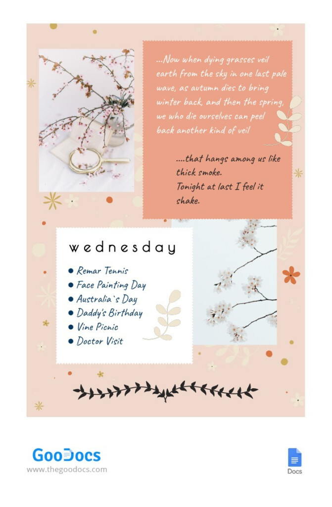 Explore This Collection Of Free Aesthetic Journal Templates In Google 